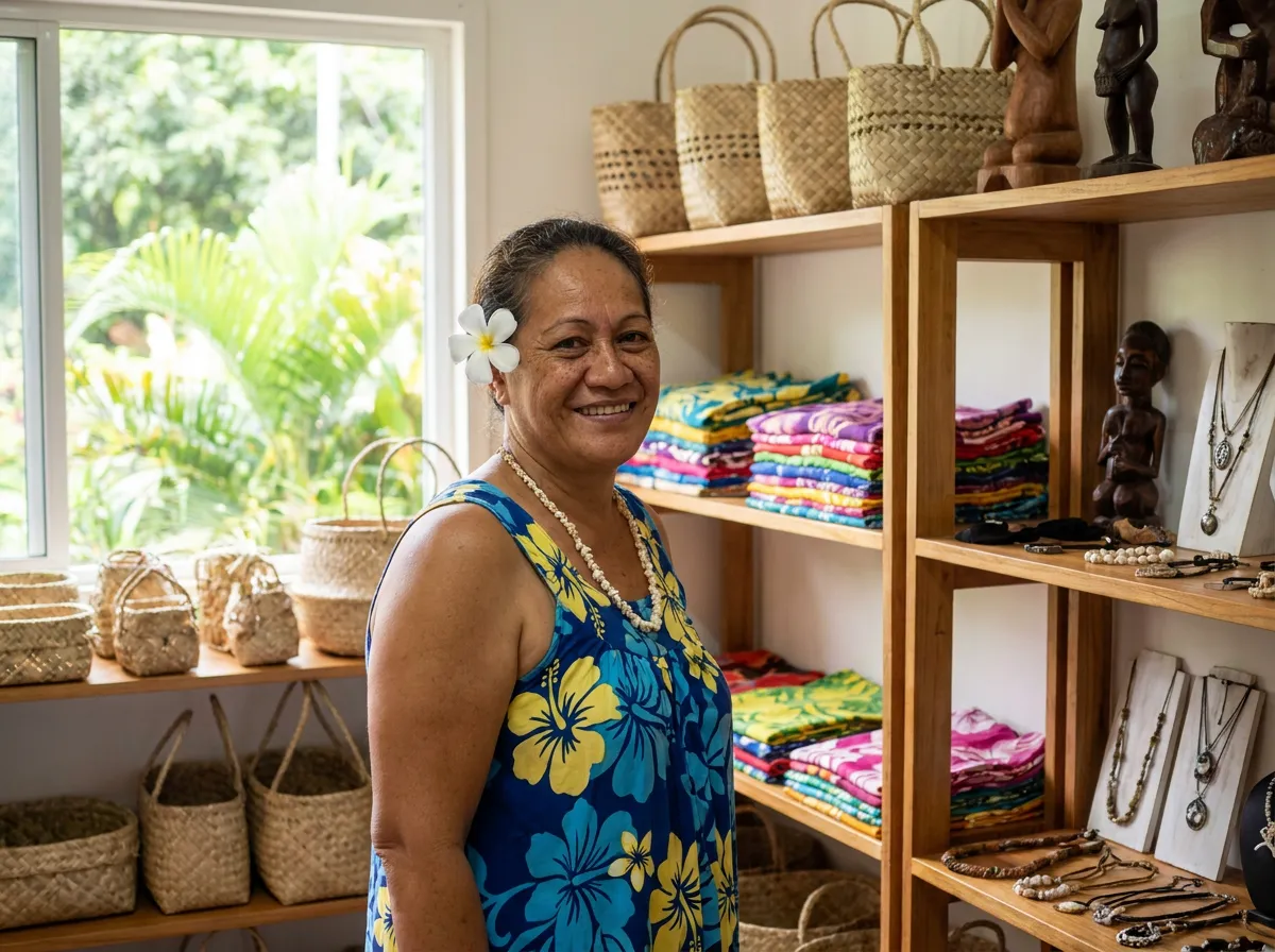 Une cheffe d'entreprise tahitienne